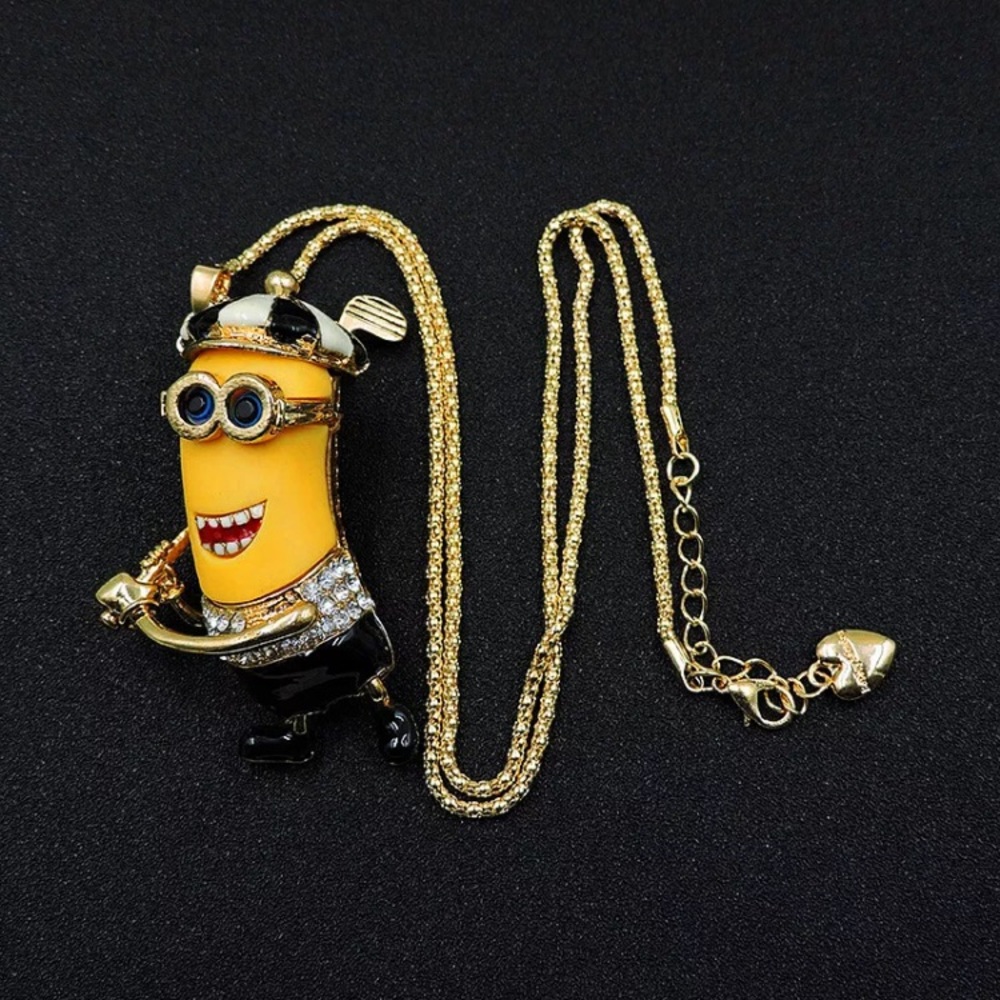 Minion golf necklace